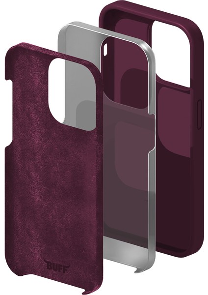 Buff iPhone 14 Pro Rubber Fit Kılıf Plum