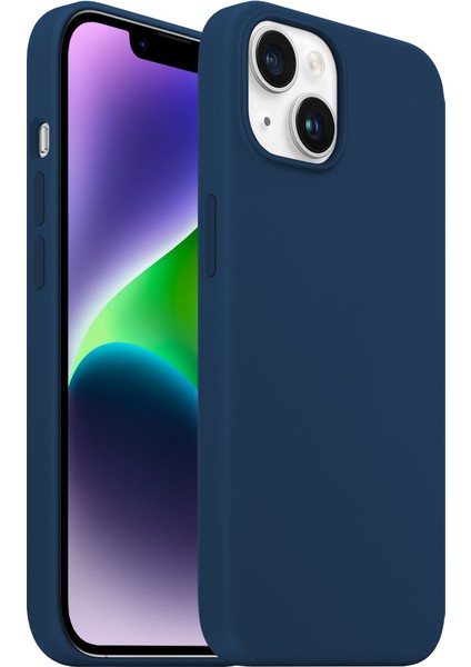 Buff iPhone 14 Plus Rubber Fit Kılıf Navy Blue