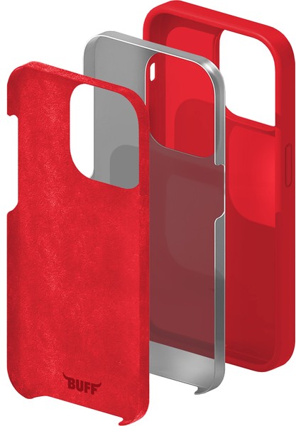 Buff iPhone 14 Plus Rubber Fit Kılıf Red