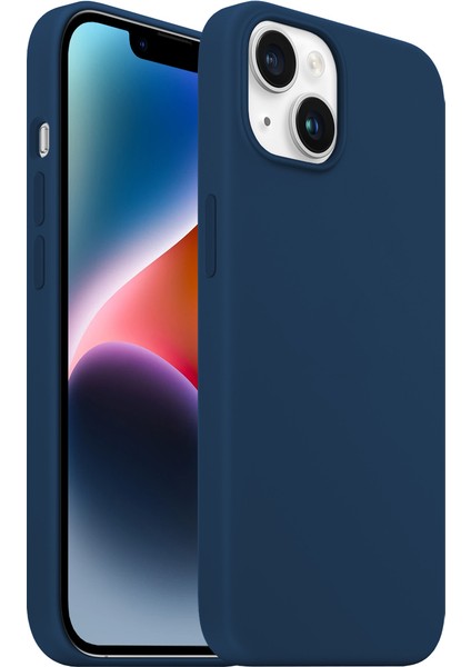 Buff iPhone 14 Rubber Fit Kılıf Navy Blue