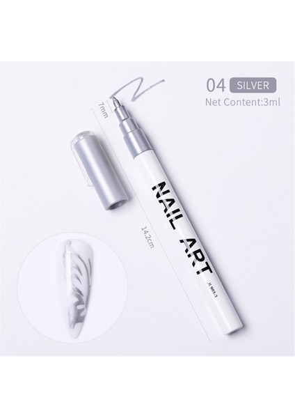 Nail Art Çizim Kalemi Silver