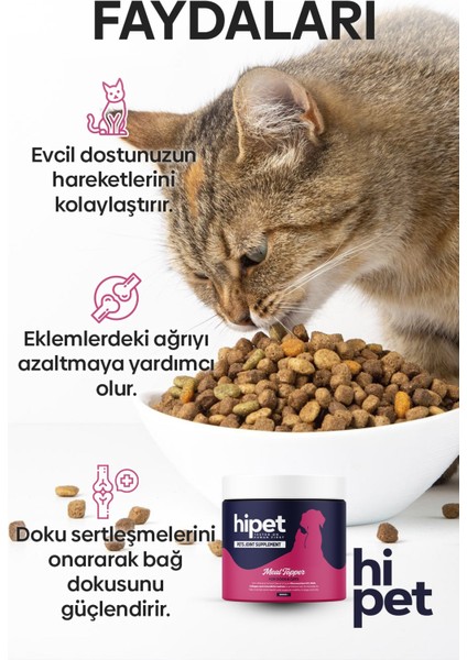 Hipet Glukozamin Kedi Eklem, Kalça, Iskelet Destekleyici 100 Gr.