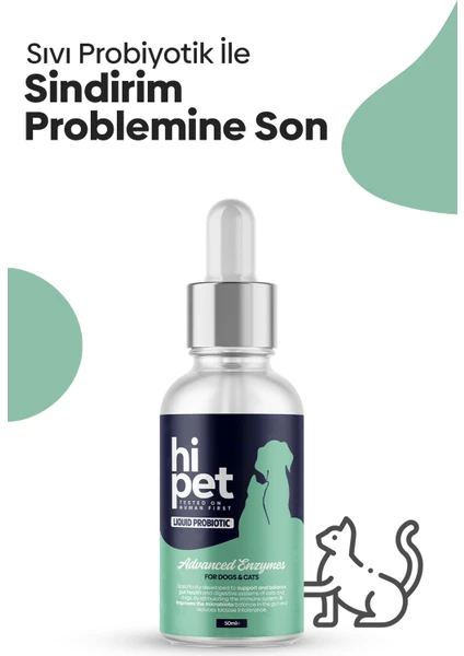 Hipet Sıvı Probiyotik Kedi  Probiyotik 50 Ml.