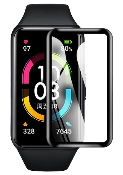 Honor Band 6 Ekran Koruyucu 3D Nano Esnek Cam Tam Kaplar