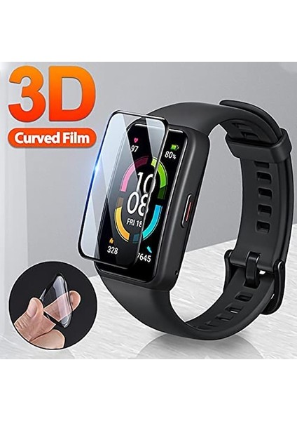 Honor Band 6 Ekran Koruyucu 3D Nano Esnek Cam Tam Kaplar modelleri