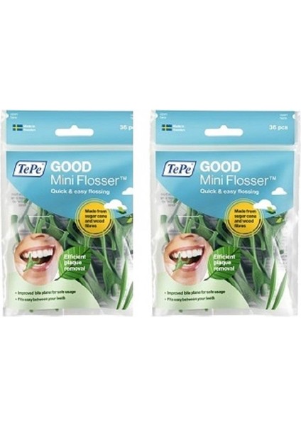 Good Mini Flosser 36 Adet | Çatallı Diş Ipi 2 Kutu