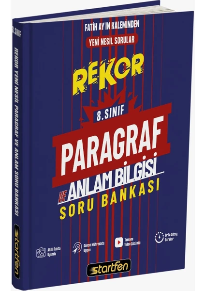 Startfen Yayınları 8. Sınıf Paragraf ve Anlam Bilgisi Sb