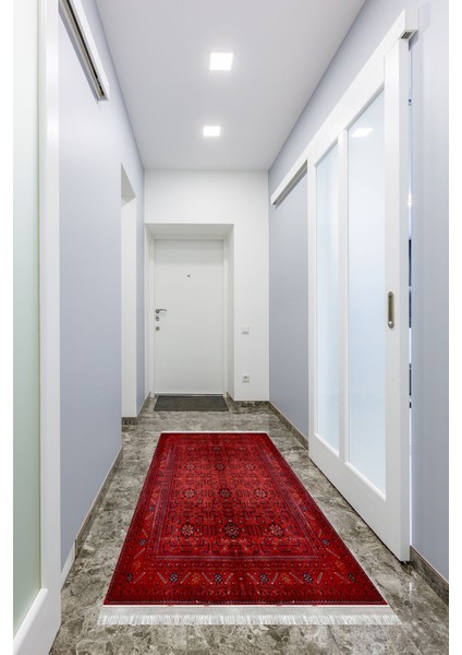 Homier Collection Kısa Saçaklı Westa Serisi Yıkanabilir Kaymaz Taban Antibakteriyel Kilim OT-4066A