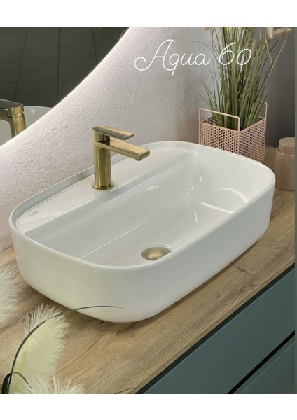 Seramik Cerastyle Aqua 60 cm Tezgah Üstü Çanak Lavabo fiyatları