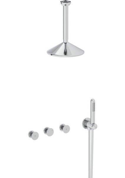 Vitra Liquid A42777 Ankastre Duş Seti, Krom