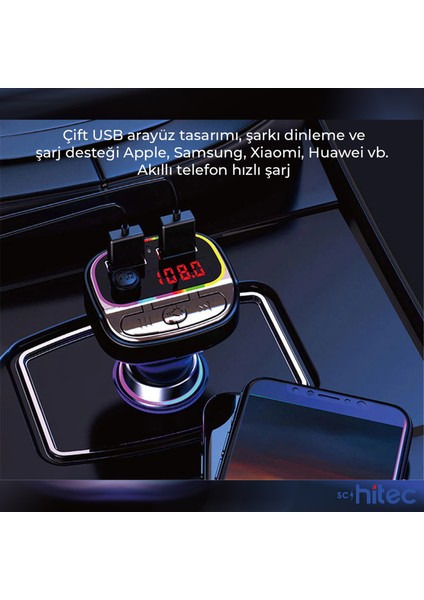 C21 Fm Handsfree Bluetooth Modülatör Araç Mp3 Player modelleri