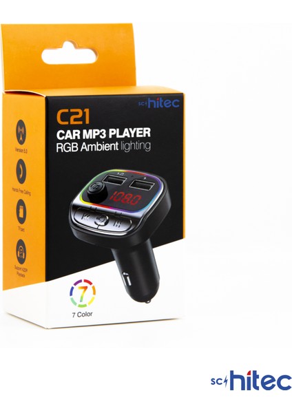 C21 Fm Handsfree Bluetooth Modülatör Araç Mp3 Player indirimleri