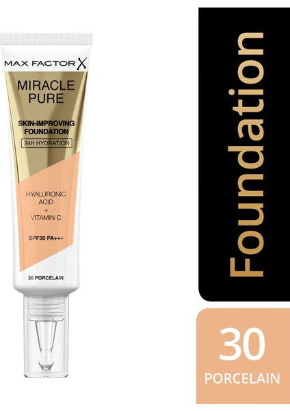 Max Factor Fondöten Miracle Pure Foundation Porceleain No:30