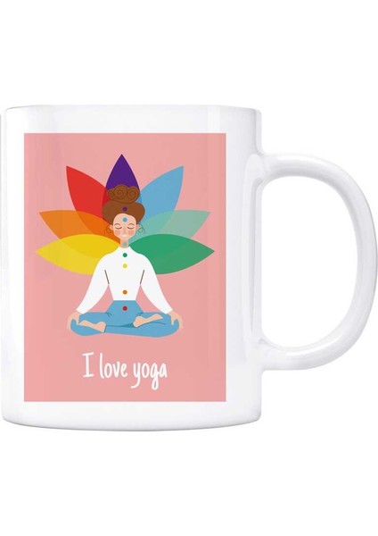 I Love Yoga Kupa Bardak