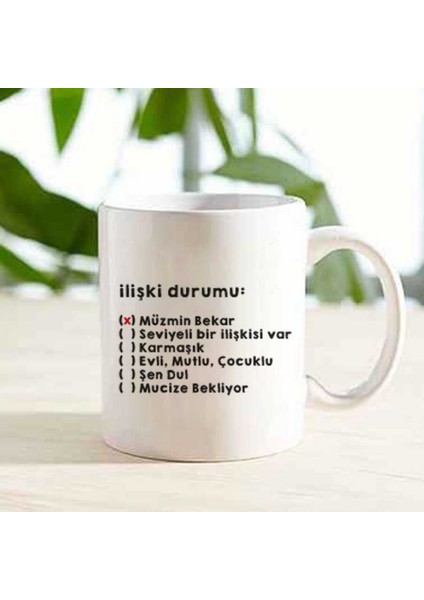 Ilişki Durumu Kupa Bardak - Müzmin Bekar