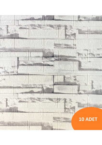 - Gri Taş Desen Arkası Yapışkanlı Duvar Paneli Kağıdı NW112 10 Adet