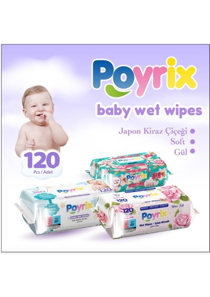 Ultra Soft Islak Bebek Havlusu 120'LI x 12 Adet (1440 Yaprak)