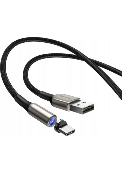 Zinc Magnetic Type-C 2.4A Şarj ve Data Kablo 1 mt -Siyah modelleri