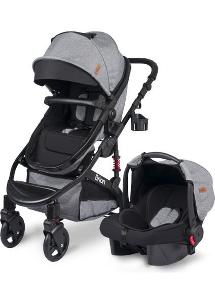 Mila 4 In 1 Çift Yönlü Travel Sistem Bebek Arabası Siyah Gri
