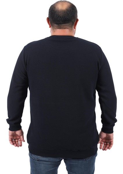 Büyük Beden Sweatshirt Gipeli Casual 22712-LACIVERT modelleri