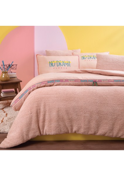 Bedding Coverme Drama Tek Kişilik Battaniye Nevresim Takımı - Pudra