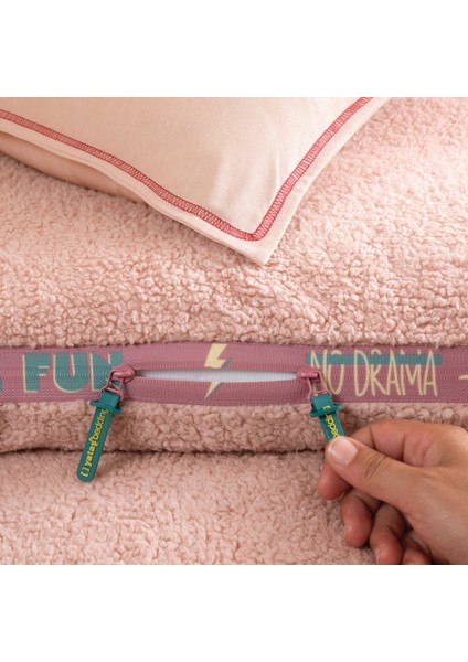 Bedding Coverme Drama Tek Kişilik Battaniye Nevresim Takımı - Pudra modelleri