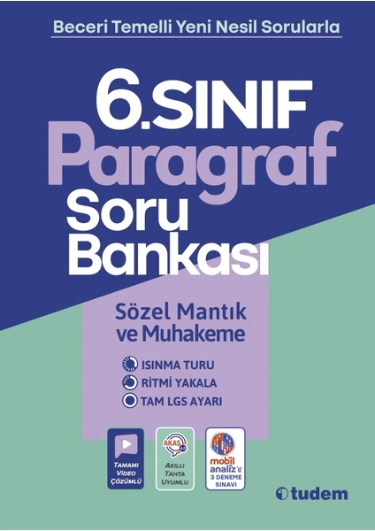 Tudem Yayınları 6. Sınıf Paragraf Soru Bankası