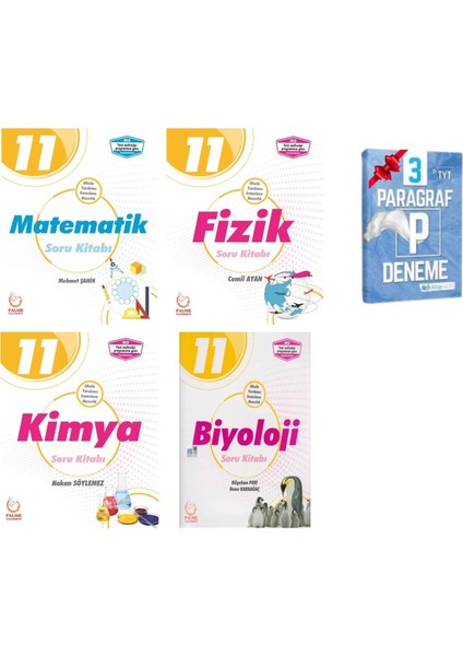 11. Sınıf Matematik Fizik Kimya Biyoloji Soru Bankası Set