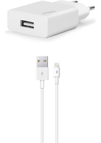 Apple iPhone Smart Charger 2.1A Seyahat Şarj Aleti Lightning Kablo, Apple iPhone Şarj Cihazı ve Kablosu