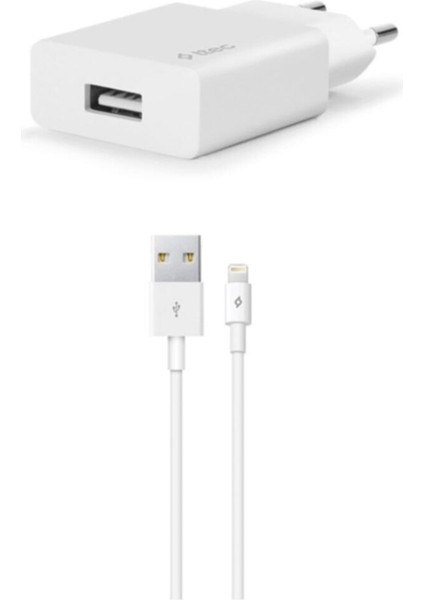 Apple iPhone Smart Charger 2.1A Seyahat Şarj Aleti Lightning Kablo, Apple iPhone Şarj Cihazı ve Kablosu