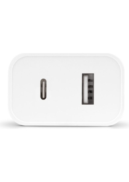 Smartcharger Duo Usb-C+Usb-A Seyahat Şarj Aleti 2.4A Beyaz 2 Yıl Garantili