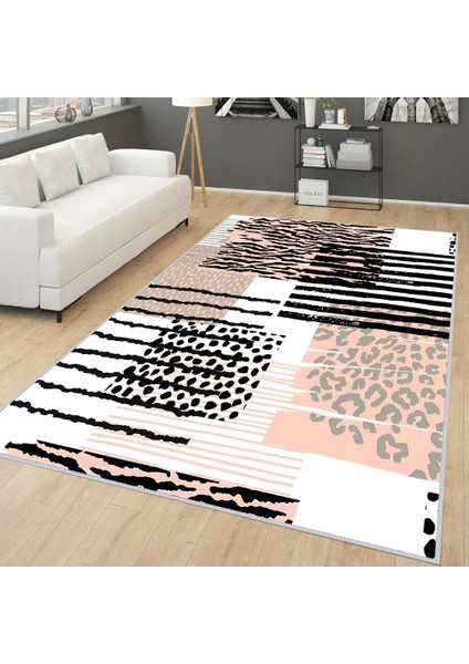 Dijital Baskı Yıkanabilir Kaymaz Taban Salon Halısı RVG0238