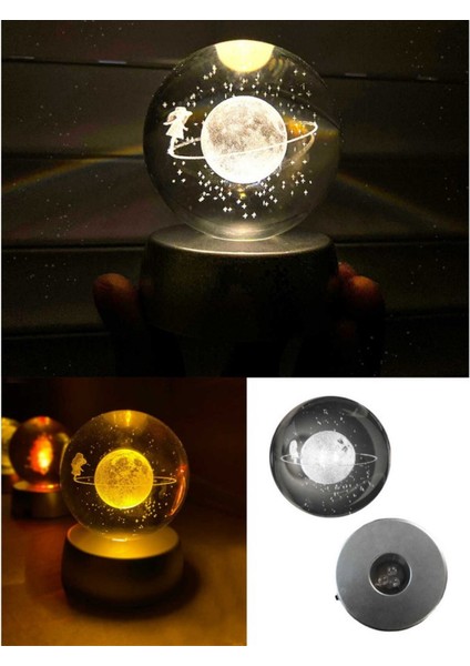 Satürn Cam Küre Satürn Kız Küre Renk Değiştiren Işıklı Dekoratif Cam Küre modelleri