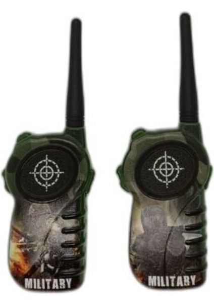 Oyuncak 2'li Telsiz Seti Askeri Telsiz Bas Konuş Walkie Talkie Oyuncak Telsiz