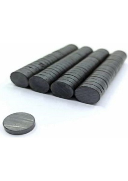 Dünya Magnet Ferrit Kömür Mıknatıs 15 mm x 3 mm ( 500 Adet)