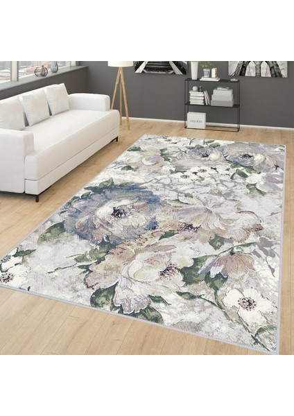 Dijital Baskı Yıkanabilir Kaymaz Taban Salon Halısı RVG0269
