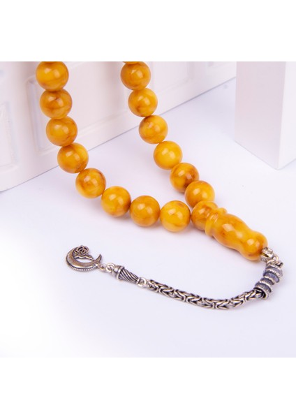 Küre Kesim Pres Damla Kehribar Tesbih