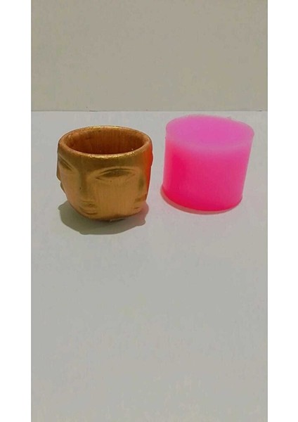 Mini Adlef Yüz Saksı Silikon Kalıp modelleri