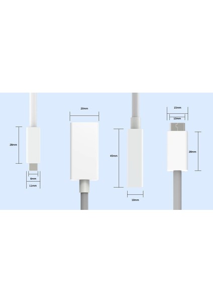 Mini DVI To Dişi HDMI Çevirici Dönüştürücü Kablo Adaptörü