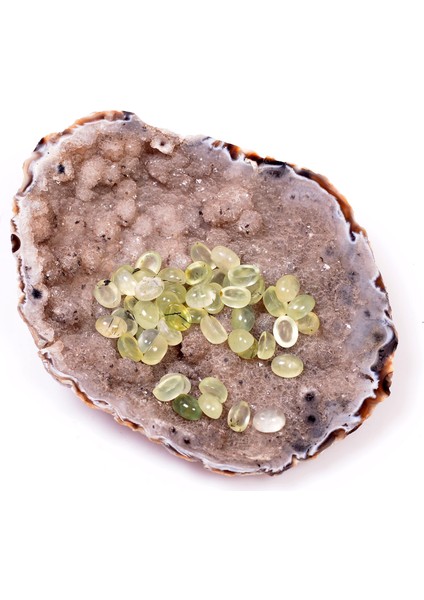 Prehnite Taşı Kabaşon 6*8 mm - Yüzük ve Kolye Taşı