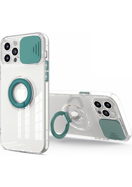 iPhone 14 Pro Için Halka Tutucu Lens Kamera Koruma Kılıfı Şeffaf Yumuşak Kapak (Yurt Dışından)