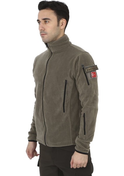 Erkek Açık Haki Taktik Askeri Outdoor Avcı Polar Hırka