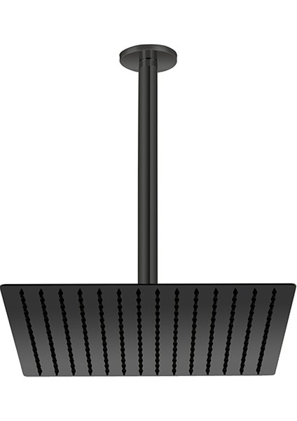 Ankastre Duş Başlığı Kare Slim Metal 40*40 cm Siyah ADS23-S