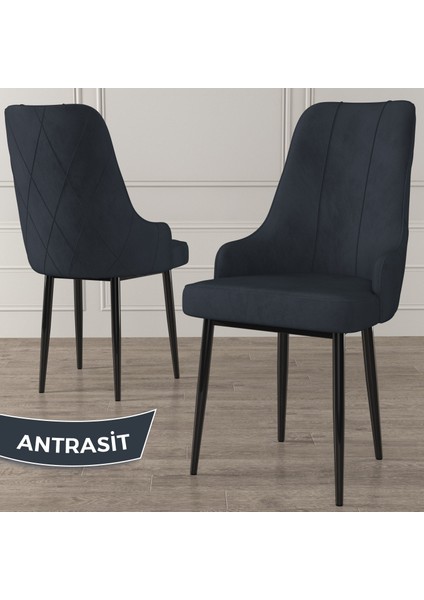 Concept Eta Serisi 80 x 132 cm Açılabilir Mdf Mutfak Masa Takımısiyah Mermer Desen Masa 4 Sandalye ve 1 Bench