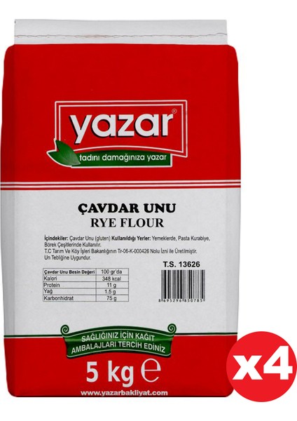 Çavdar Unu 5 kg x 4 Paket
