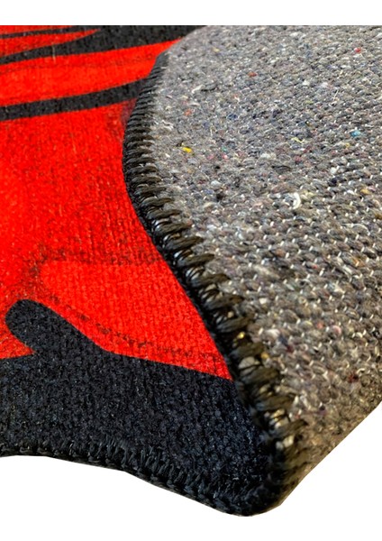 Mira 864 Gül Şeklinde Siyah Kırmızı Modern Halı fiyatları