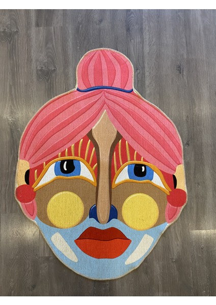 Mira 859 Renkli Yüz Kubik Portre Figürlü Halı fiyatları