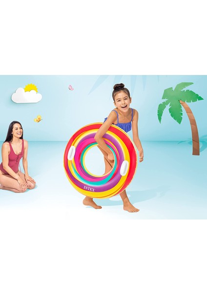 Çizgi Desenli 91 cm Tutunmalı Deniz Simit 59256