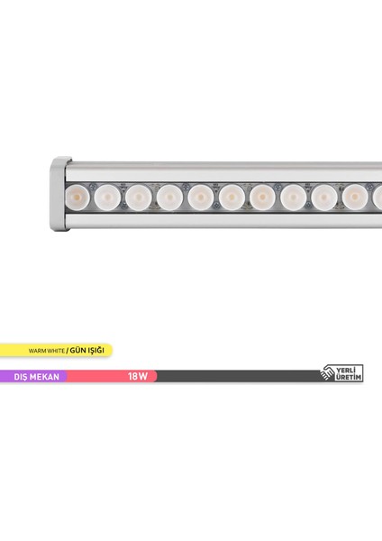18W LED Wallwasher 3000K Gün Işığı 480mm fiyatları