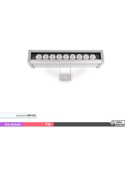 9W LED Wallwasher 6500K Beyaz Işık 276mm
